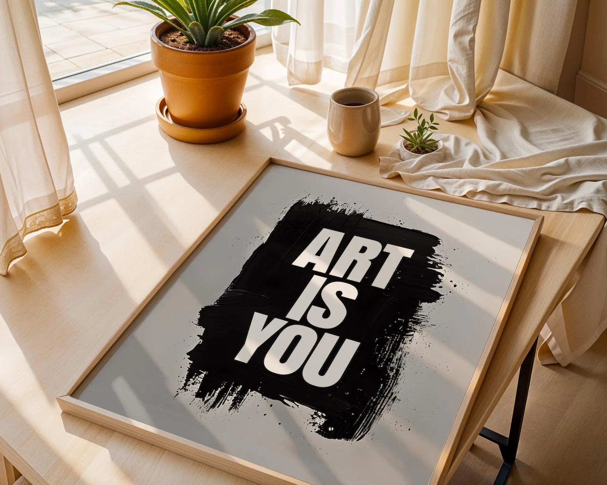 Art Is You Typography Print | Minimalist Quote, Studio Decor wall art print, modern home decor, unframed artwork by Nomad & Nest