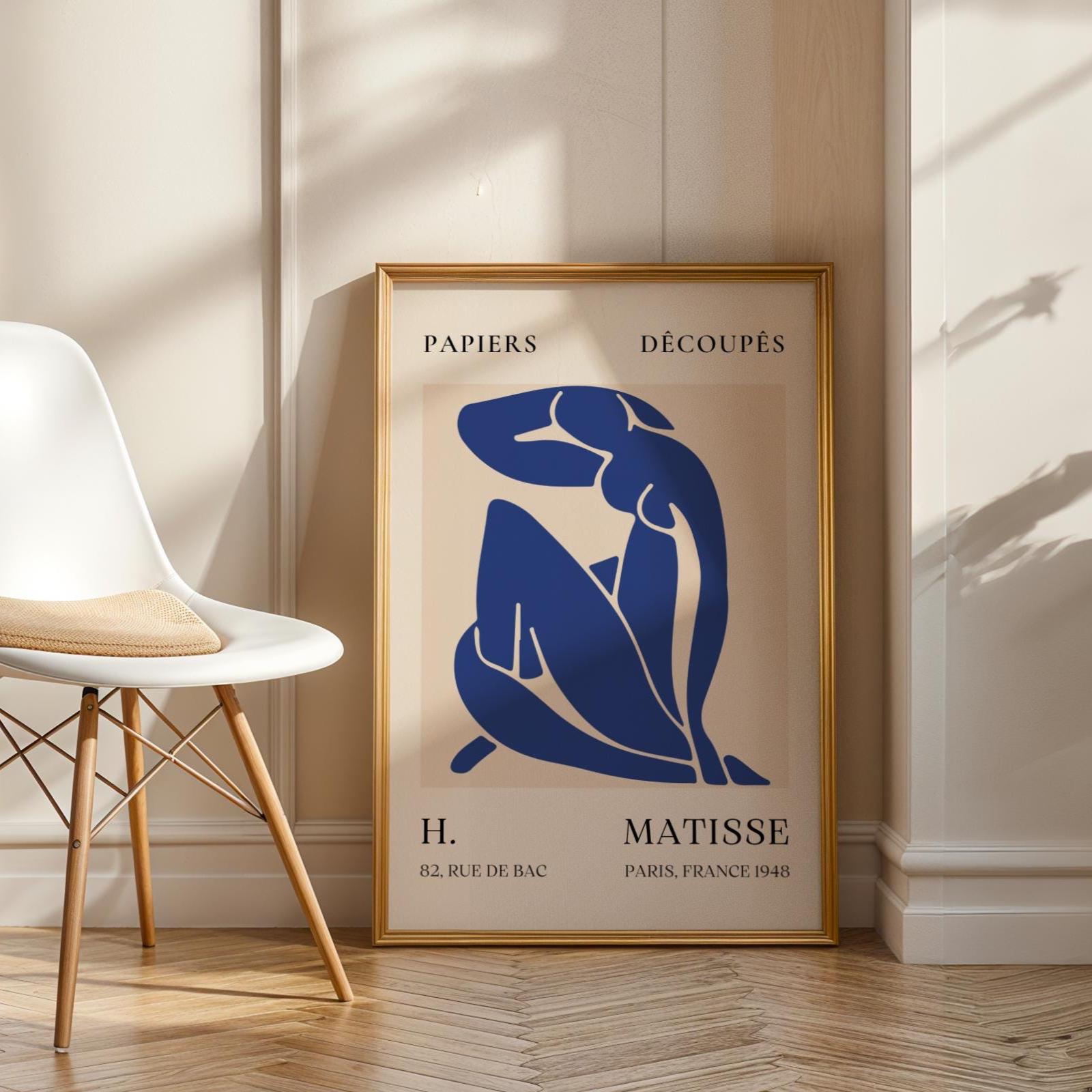 Henri Matisse Print Blue Nude Cut-Out Poster | Abstract Female Figure Wall Art wall art print, modern home decor, unframed artwork by Nomad & Nest