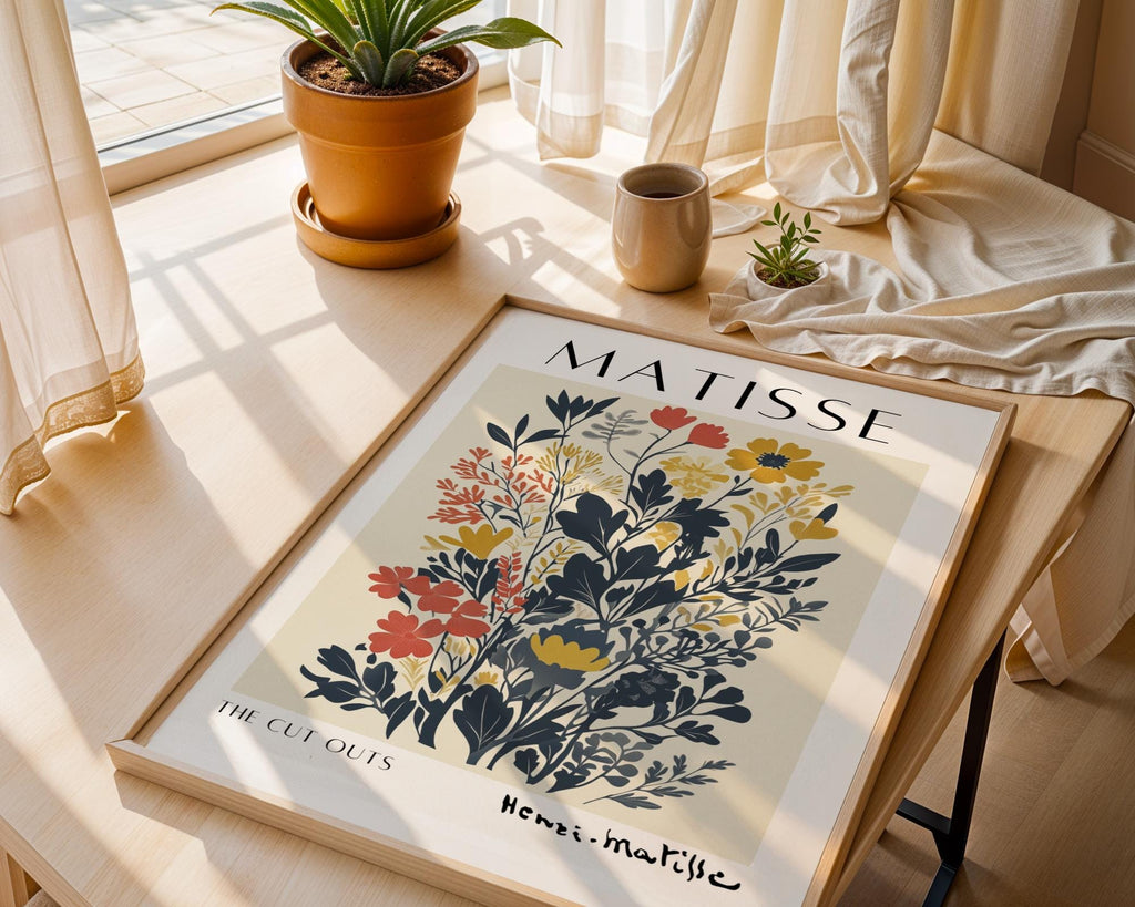 Henri Matisse Print | Inspired Floral Art  | Abstract Boho Home Decor wall art print, modern home decor, unframed artwork by Nomad & Nest