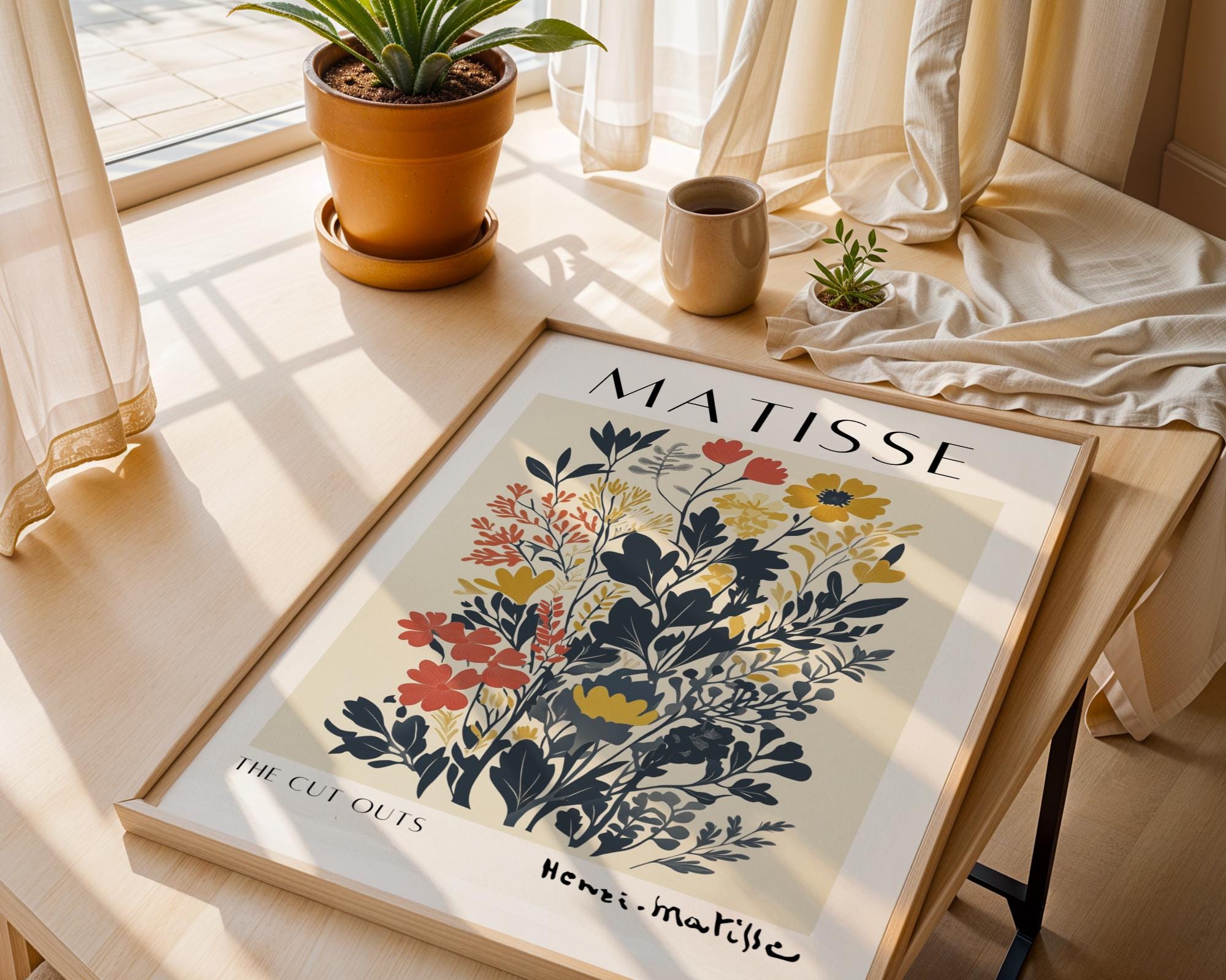 Henri Matisse Print | Inspired Floral Art  | Abstract Boho Home Decor wall art print, modern home decor, unframed artwork by Nomad & Nest