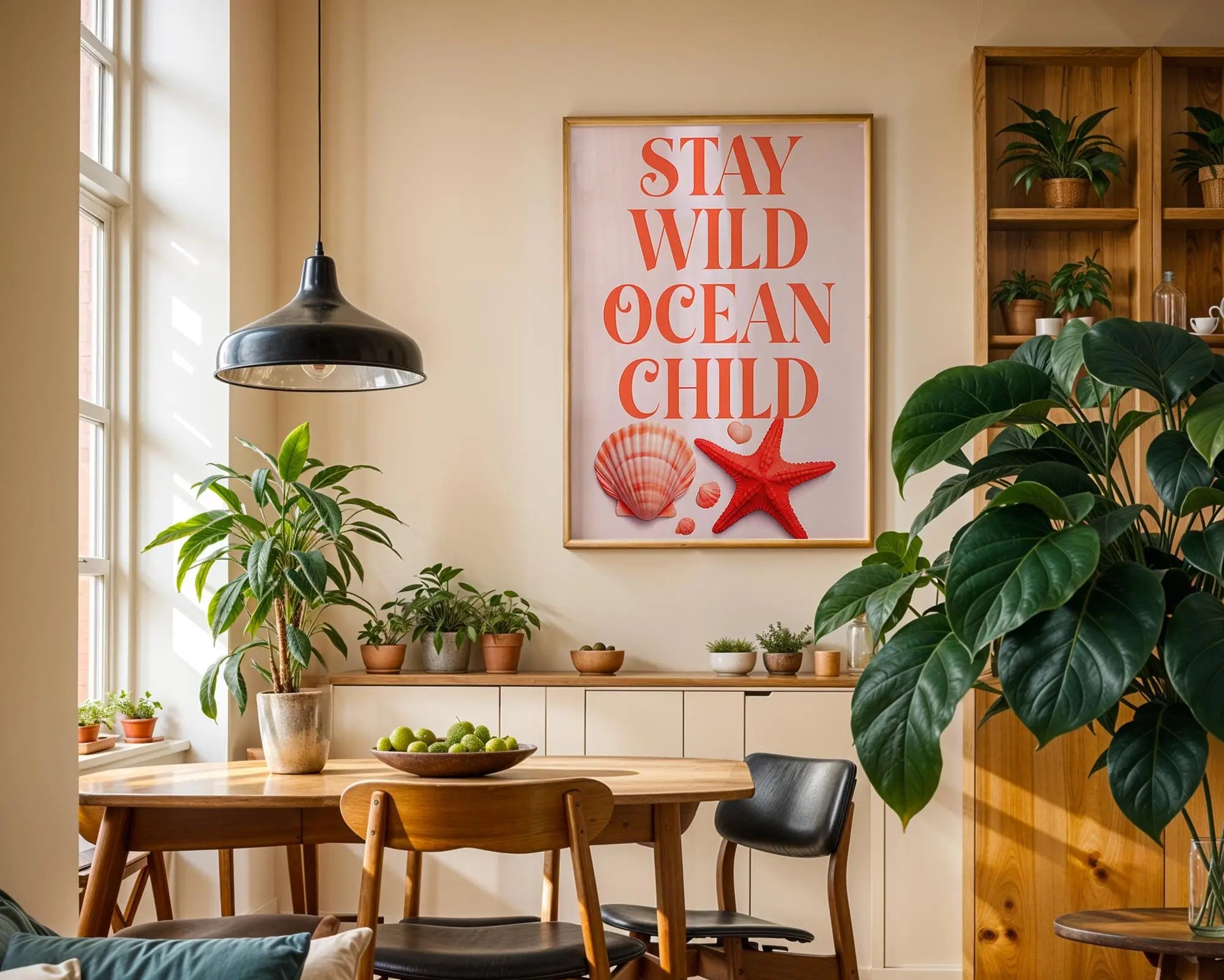 Positive Emotion | Stay Wild Ocean Child Wall Art | Beach Quote Poster | Coastal Lifestyle Decor wall art print, modern home decor, unframed artwork by Nomad & Nest