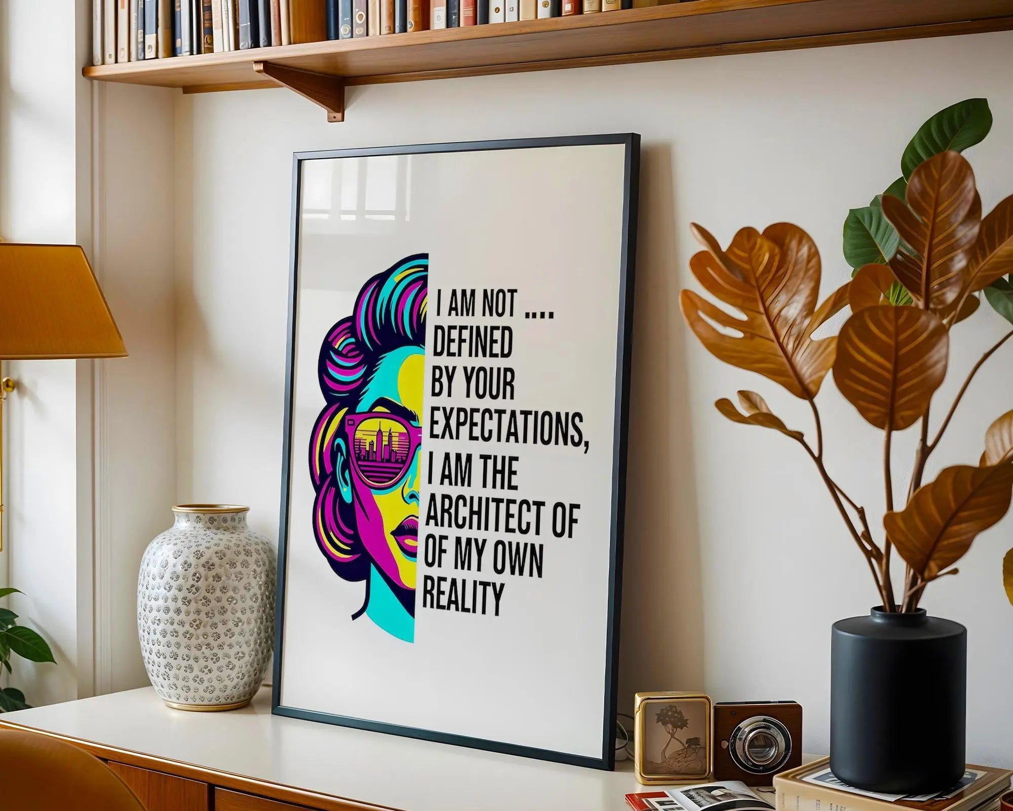 Positive Emotion | I Am Not Defined By Your Expectations Quote Print | Empowering Modern Wall Art wall art print, modern home decor, unframed artwork by Nomad & Nest