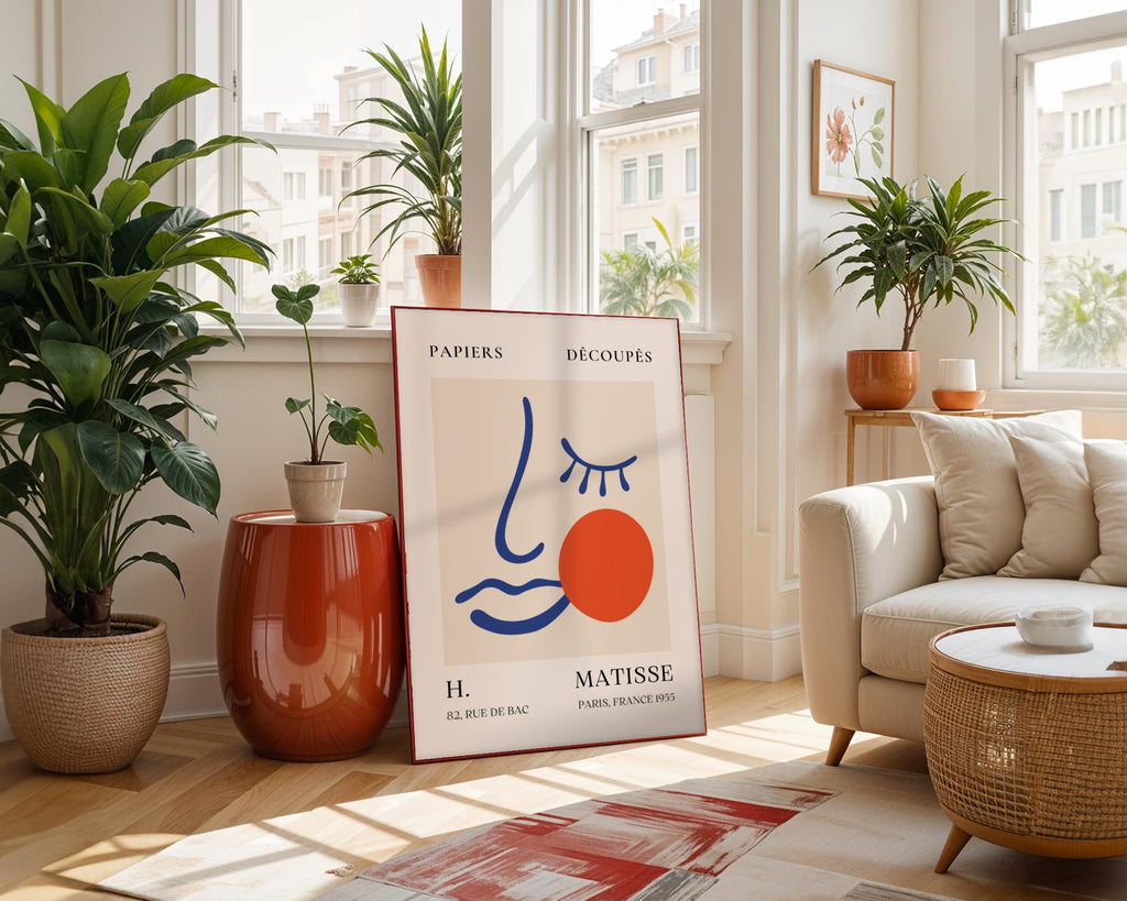 Henri Matisse Print | Style Abstract Face  | Bold Parisian Wall Art wall art print, modern home decor, unframed artwork by Nomad & Nest