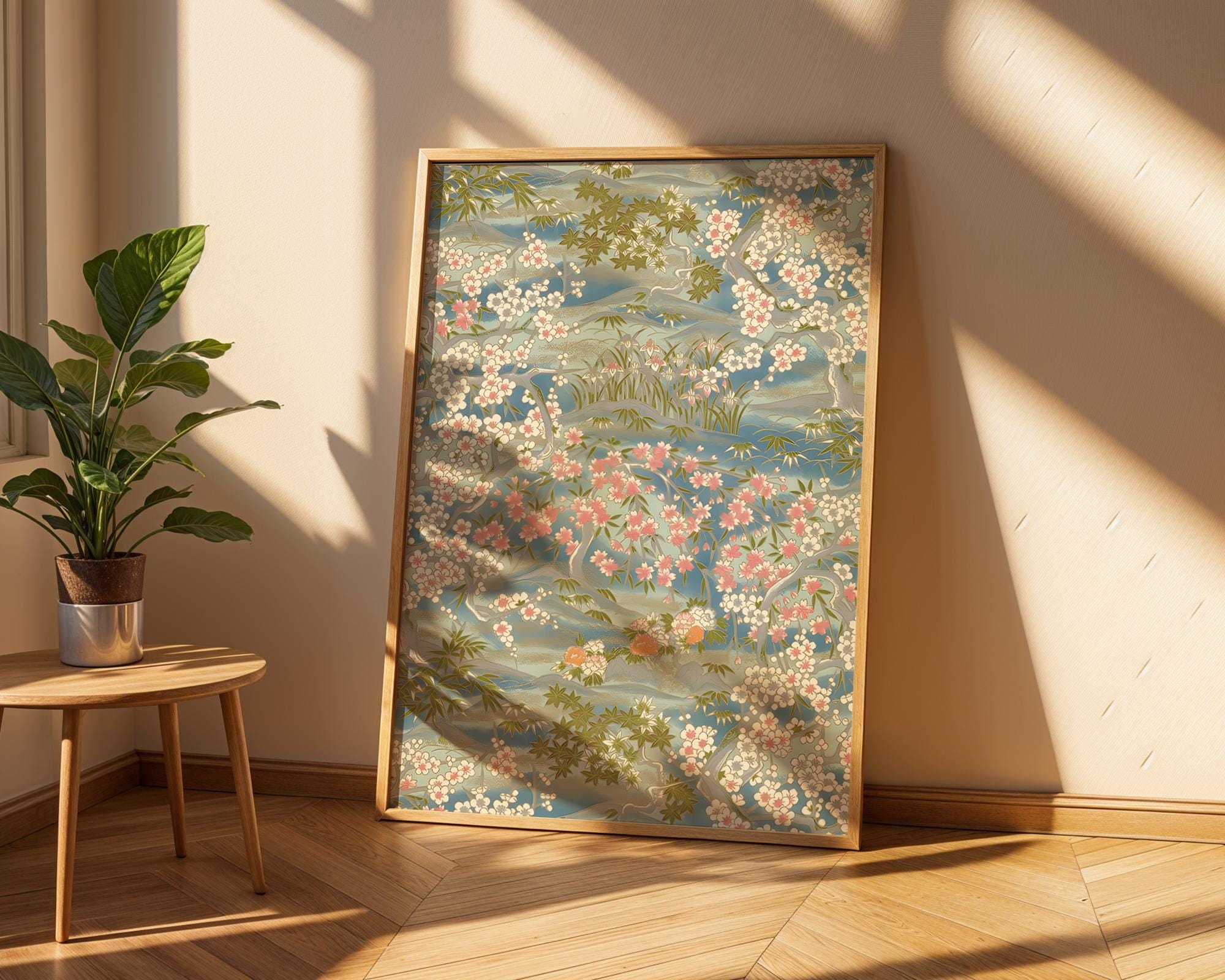 Japanese Cherry Blossom Art Print | Botanical Nature Decor wall art print, modern home decor, unframed artwork by Nomad & Nest