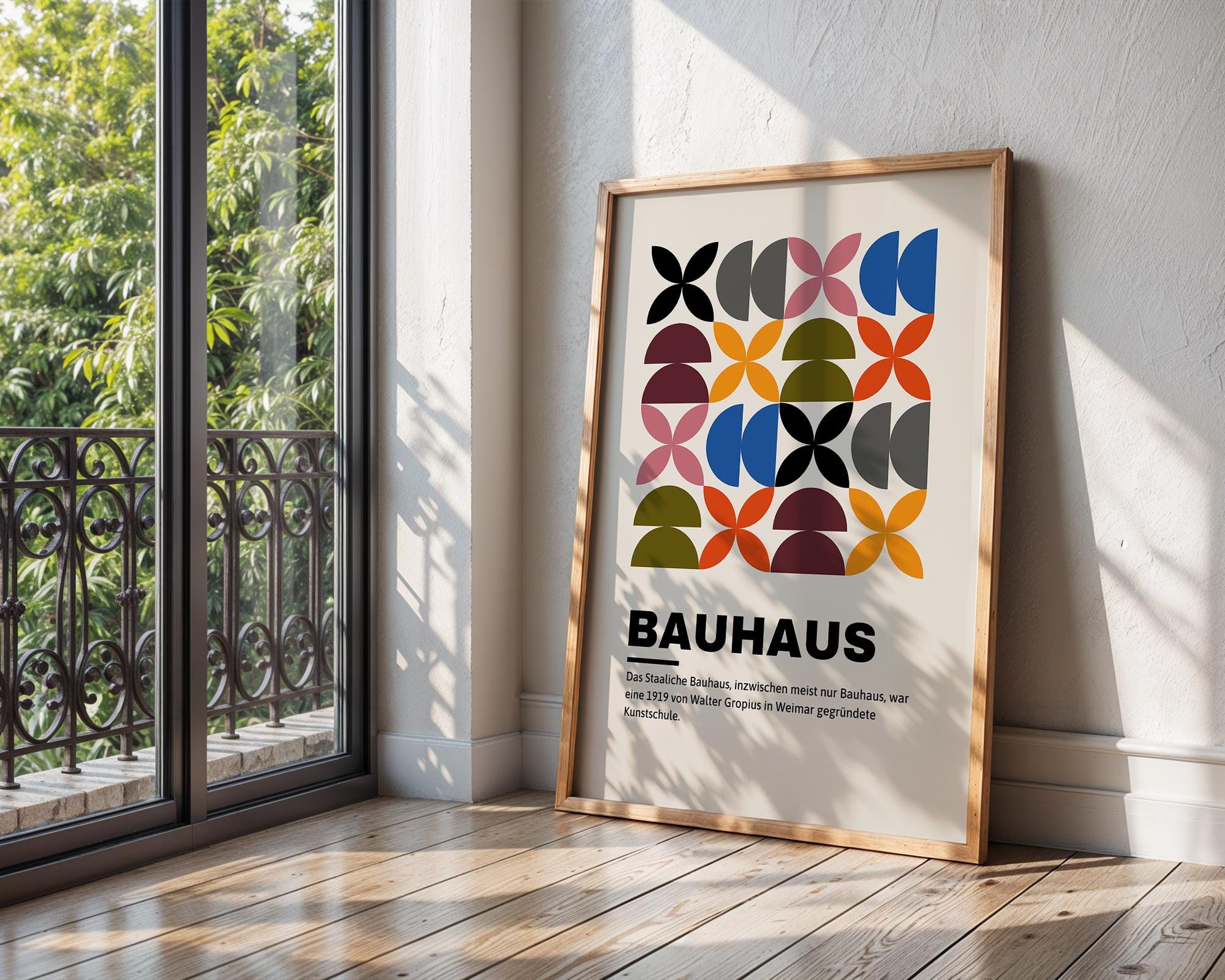 Bauhaus Poster Geometric Art Print | Mid Century Modern Wall Decor wall art print, modern home decor, unframed artwork by Nomad & Nest