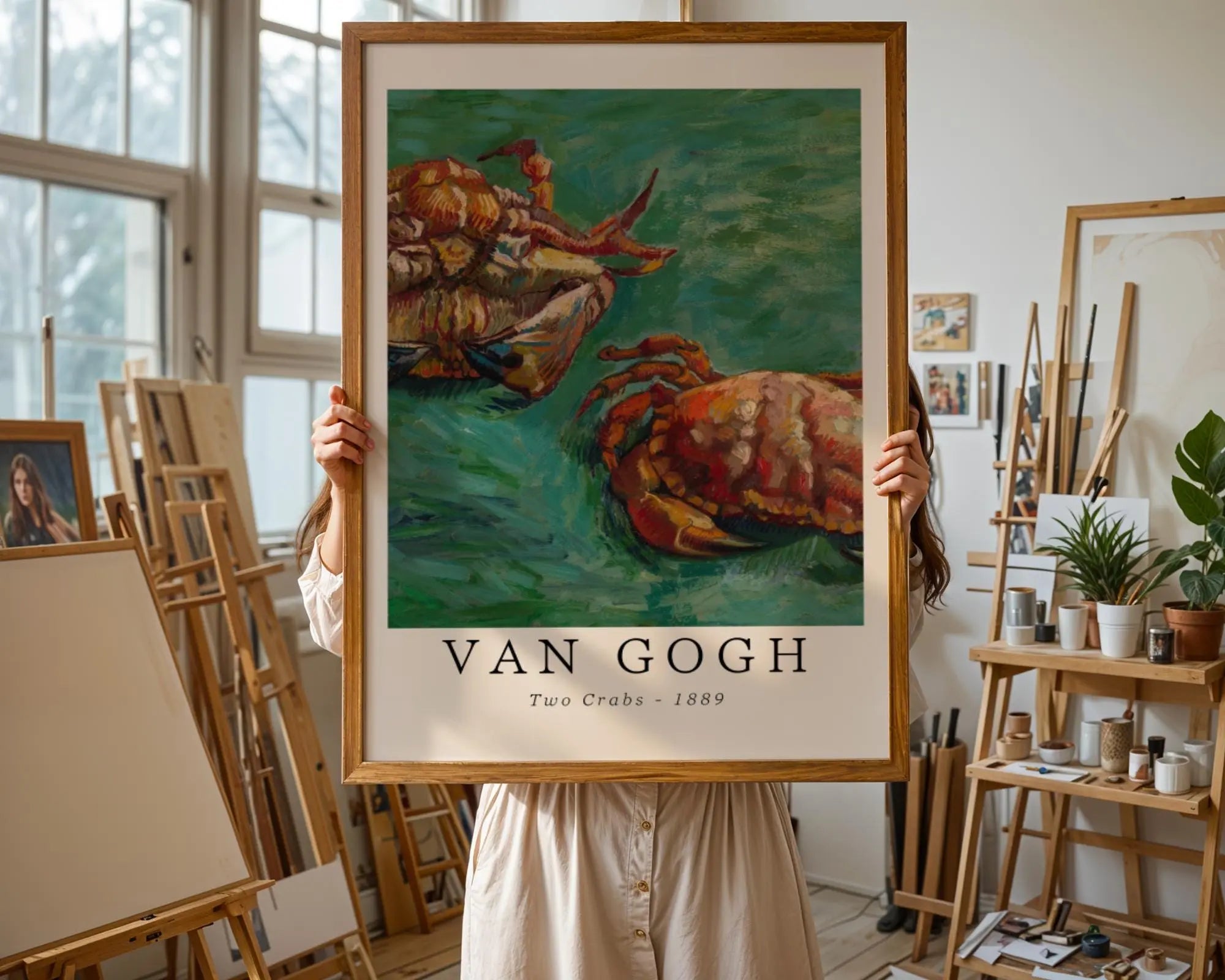 Van Gogh Print | Two Crabs  - Vintage Impressionist Coastal Art wall art print, modern home decor, unframed artwork by Nomad & Nest