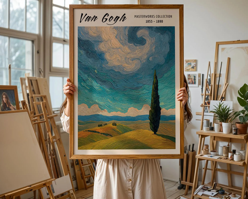 Van Gogh Print | Landscape  | Impressionist Rolling Hills Wall Art wall art print, modern home decor, unframed artwork by Nomad & Nest