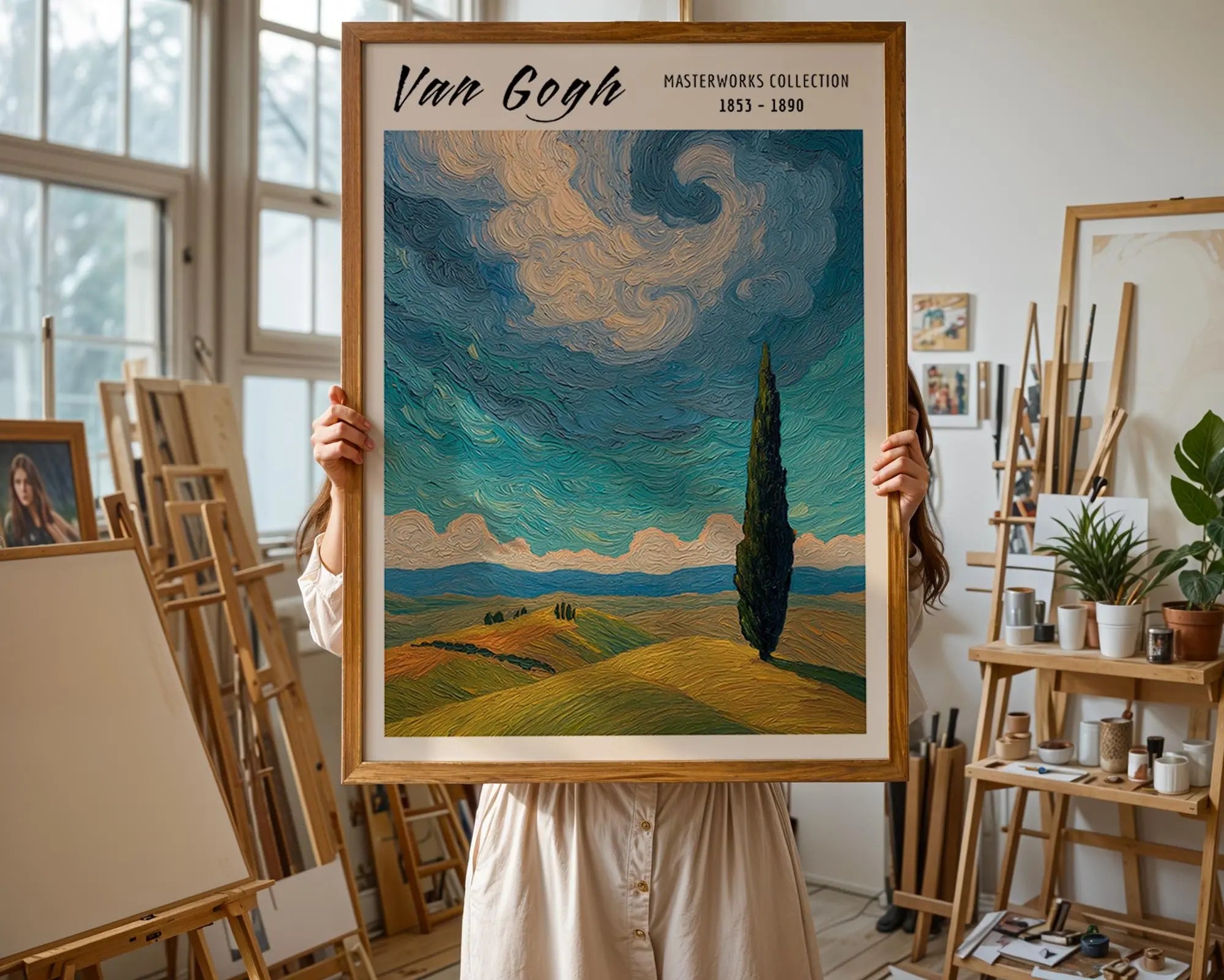 Van Gogh Print | Landscape  | Impressionist Rolling Hills Wall Art wall art print, modern home decor, unframed artwork by Nomad & Nest