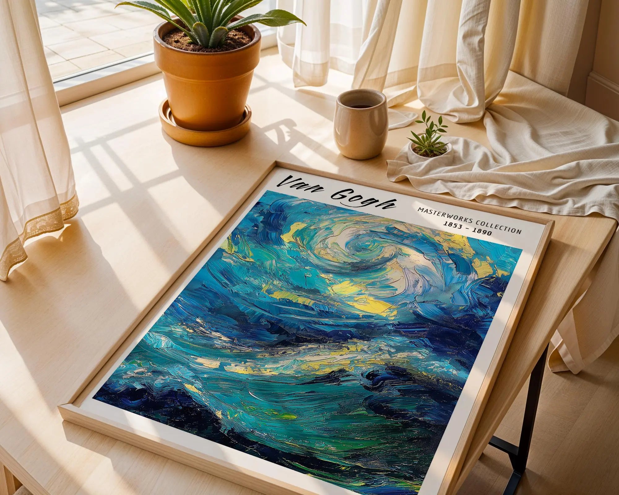 Van Gogh Print | Abstract Sky  | Swirling Impressionist Oil Painting wall art print, modern home decor, unframed artwork by Nomad & Nest