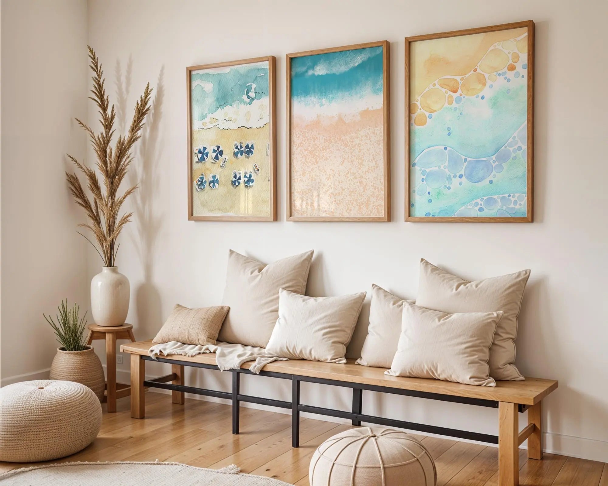Colourful Prints | Ocean Watercolor Art Prints (Set of 3) • Abstract Coastal Wall Decor wall art print, modern home decor, unframed artwork by Nomad & Nest