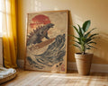 Japanese Poster | Godzilla Surfing Ukiyo-e Wave Art Print –  Kaiju wall art print, modern home decor, unframed artwork by Nomad & Nest
