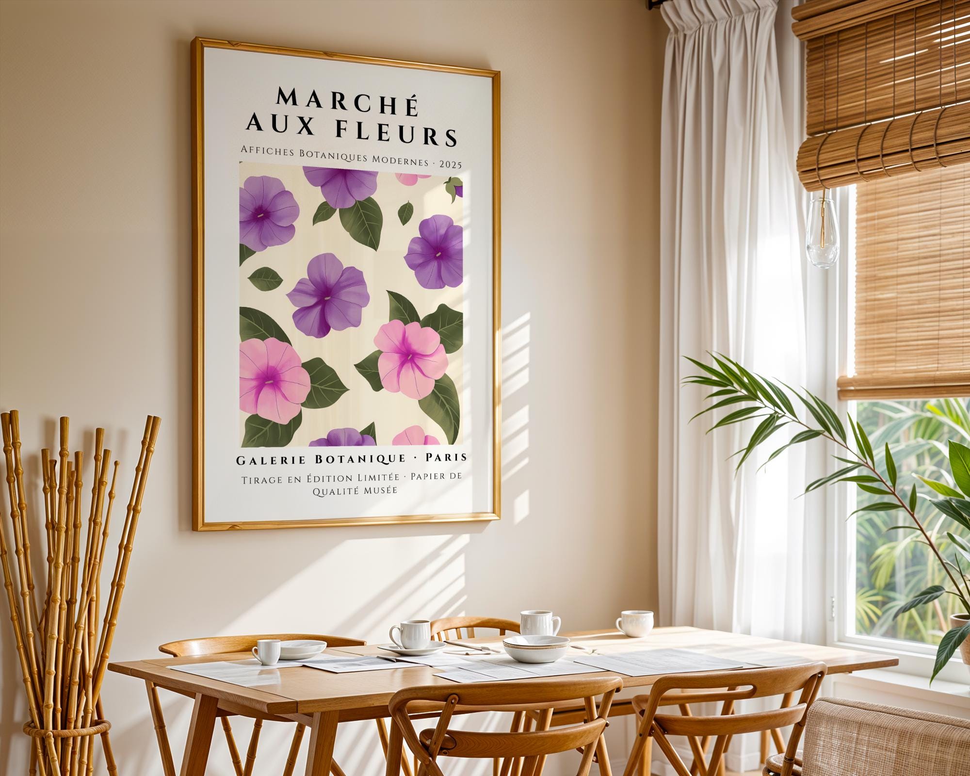 Morning Glory Floral Print | French Cottage Style Wall Art wall art print, modern home decor, unframed artwork by Nomad & Nest