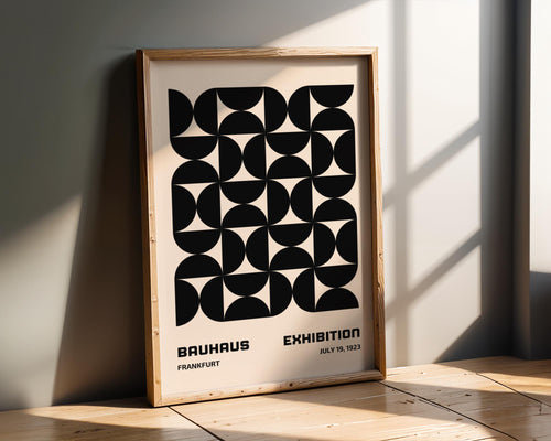 Bauhaus Poster Geometric Art Print | Black and White Minimalist wall art print, modern home decor, unframed artwork by Nomad & Nest