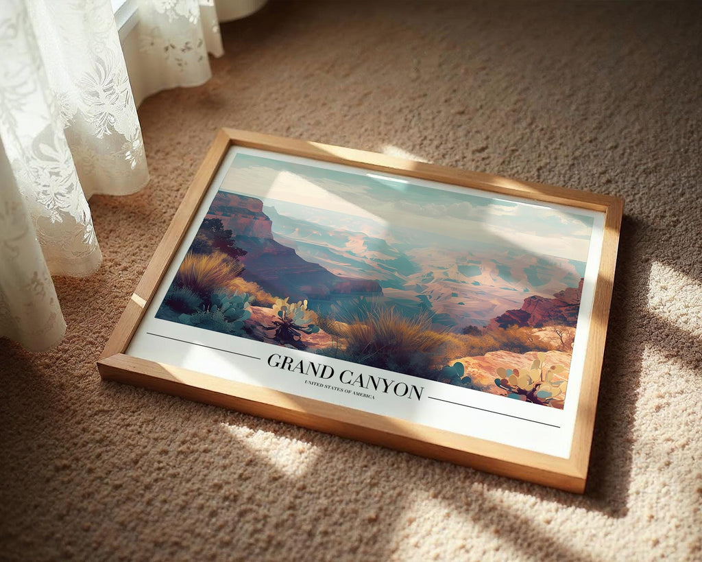 Grand Canyon Travel Poster | Vintage Desert Landscape Art Print wall art print, modern home decor, unframed artwork by Nomad & Nest