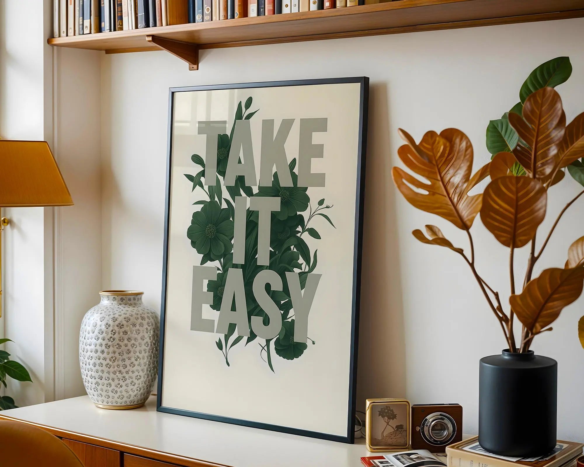 Take It Easy Botanical Print | Modern Floral Wall Art wall art print, modern home decor, unframed artwork by Nomad & Nest