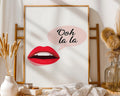 Ooh La La Lips Print | Chic Fashion Wall Art wall art print, modern home decor, unframed artwork by Nomad & Nest
