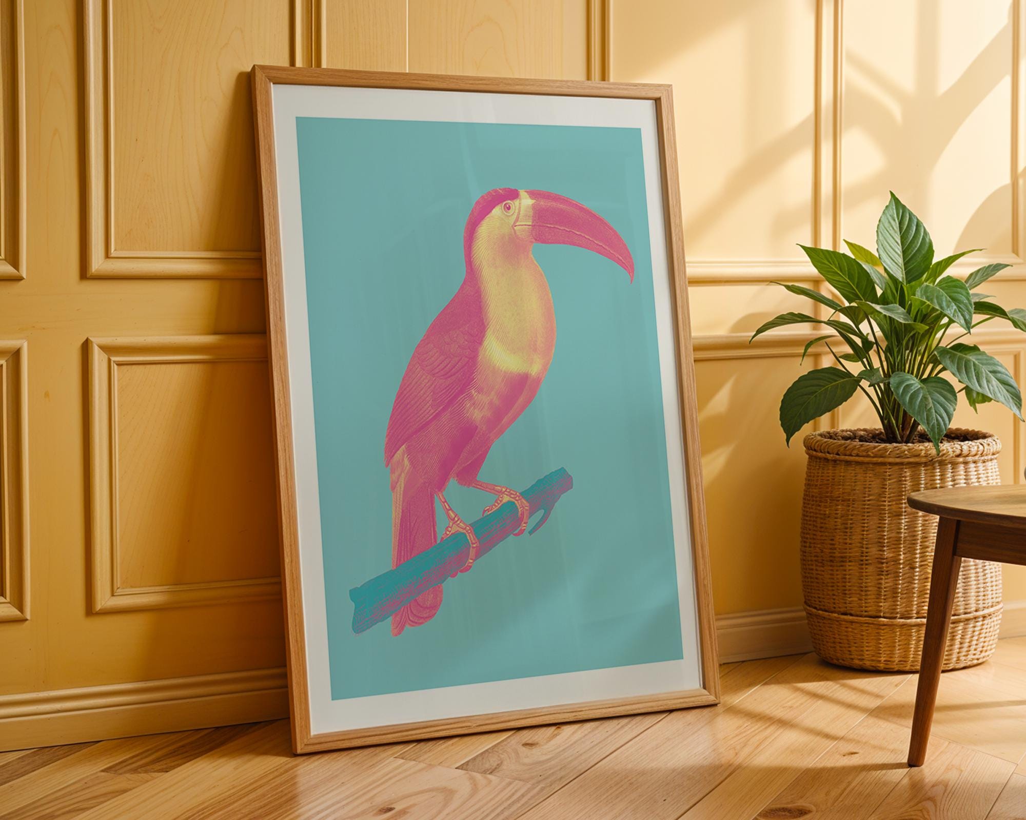 Colorful Toucan Print | Exotic Bird Wall Art, Tropical Decor wall art print, modern home decor, unframed artwork by Nomad & Nest