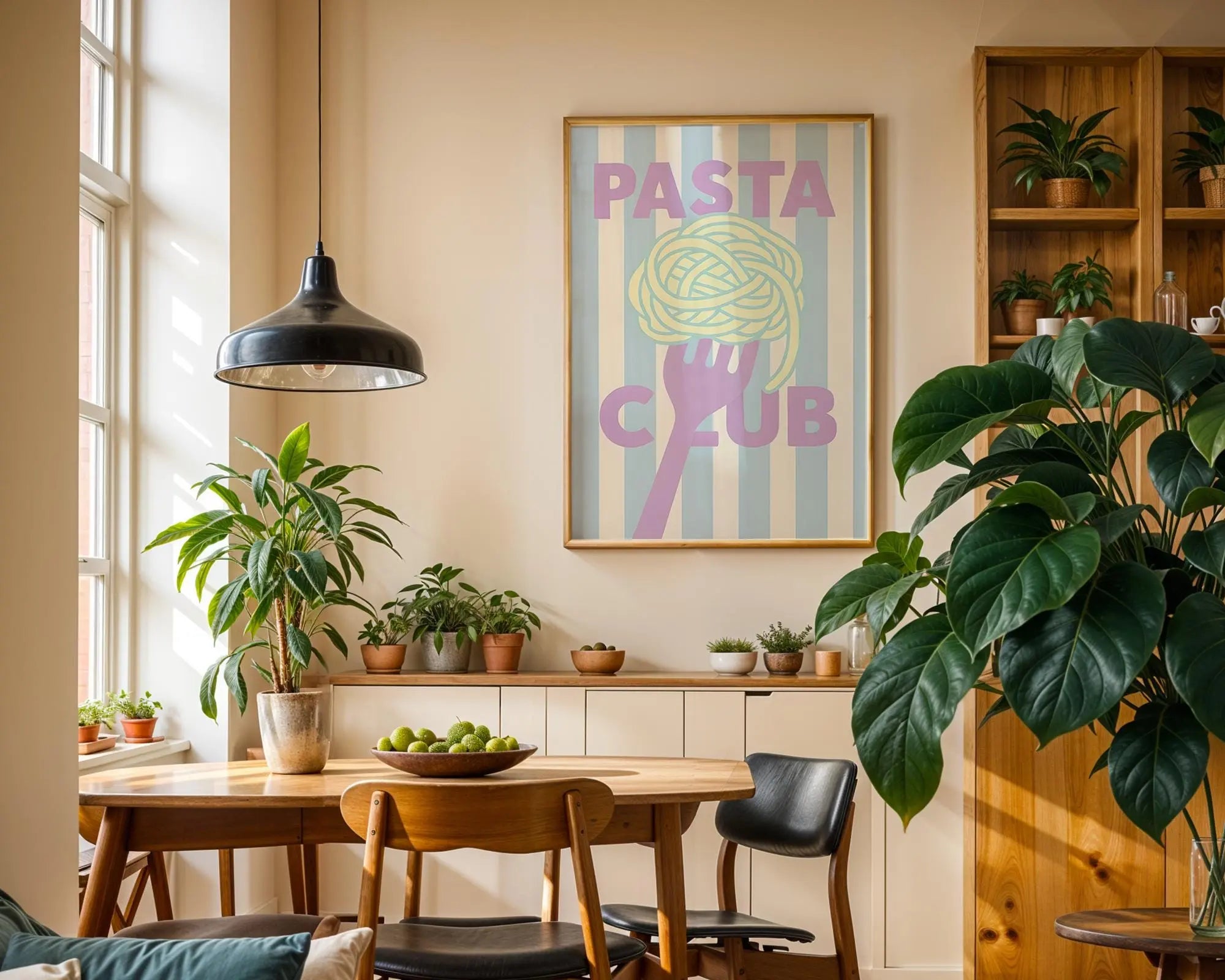 Pasta Club Print | Playful Italian Kitchen Wall Art wall art print, modern home decor, unframed artwork by Nomad & Nest