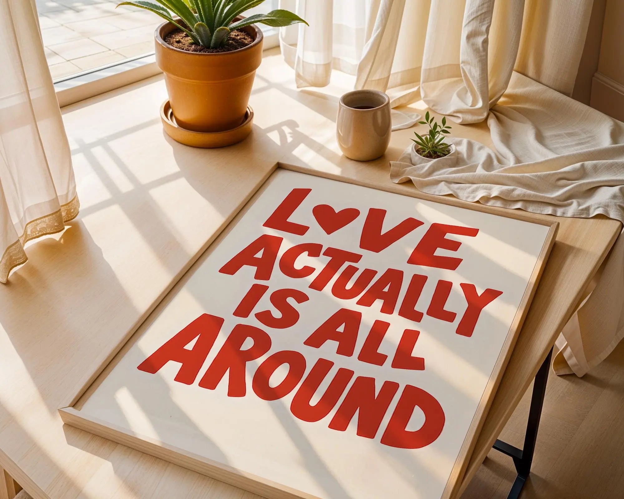 Love Actually Quote Print | Romantic Movie Poster wall art print, modern home decor, unframed artwork by Nomad & Nest