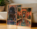 Colourful Prints | Moroccan Tiger Pool Art Prints – Set of 2, Exotic Jungle Wall Decor wall art print, modern home decor, unframed artwork by Nomad & Nest