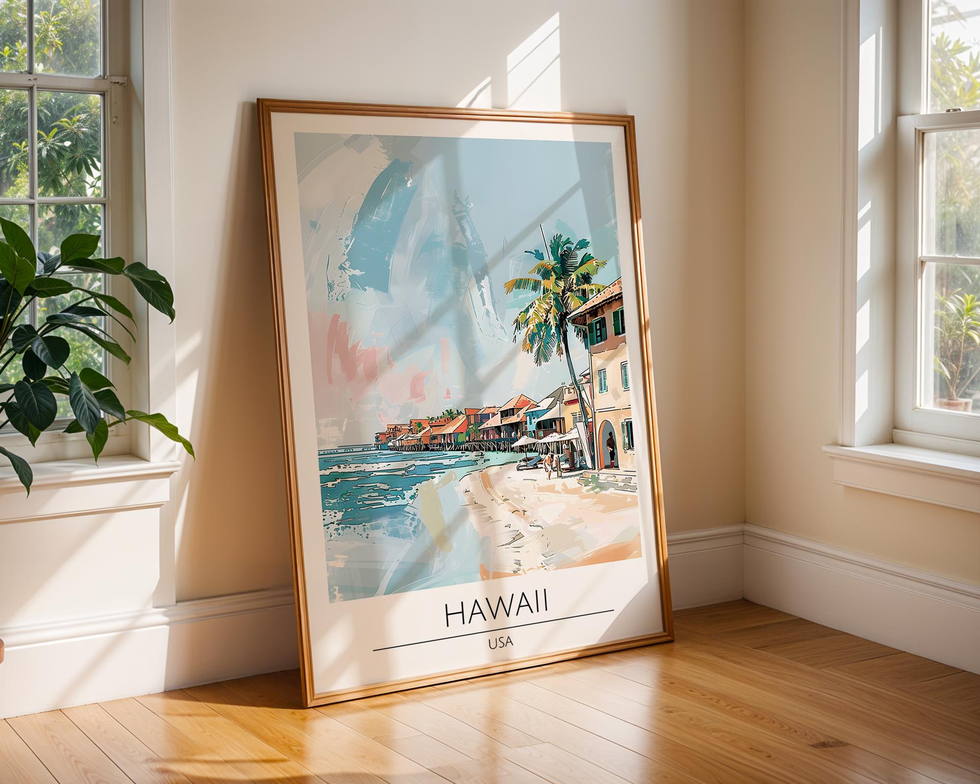 Hawaii Beach Print | Tropical Seaside Coastal Art wall art print, modern home decor, unframed artwork by Nomad & Nest