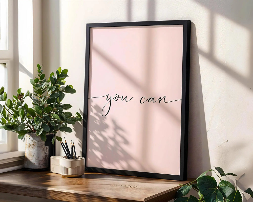 Positive Emotion | You Can Wall Art | Minimal Script Typography | Motivational wall art print, modern home decor, unframed artwork by Nomad & Nest