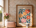 Retro Floral Art Print | Vibrant Botanical Poster wall art print, modern home decor, unframed artwork by Nomad & Nest