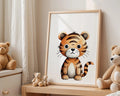 Playroom Ideas | Tiger Nursery Wall Art | Jungle Animal Baby Deco wall art print, modern home decor, unframed artwork by Nomad & Nest