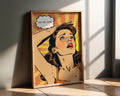 Modern Pop Art | Retro  Print | Shocked Woman with Thought Bubble wall art print, modern home decor, unframed artwork by Nomad & Nest