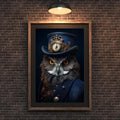 Steampunk Owl Portrait | Victorian Top Hat Animal Print wall art print, modern home decor, unframed artwork by Nomad & Nest