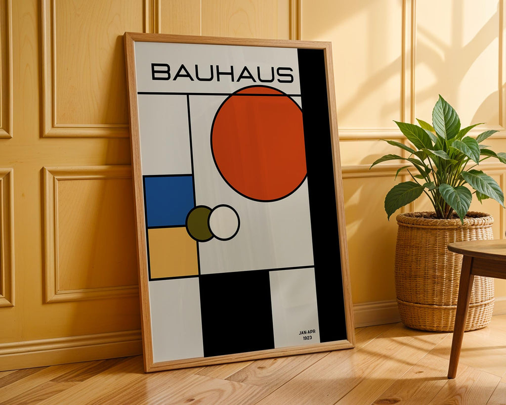 Bauhaus Poster Geometric Print | Mid Century Modern Art wall art print, modern home decor, unframed artwork by Nomad & Nest