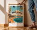 Ibiza Spain Travel Poster – Mediterranean Coastal Wall Art wall art print, modern home decor, unframed artwork by Nomad & Nest
